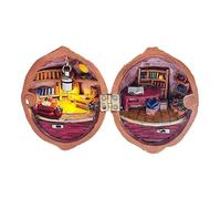 Caseta de tuerca en miniatura - Biblioteca de cuencos pequeños, estudio de manualidades de resina, diseño fino con luz interior secreta | Lindo adorno de casa de muñecas para niños y adultos