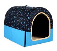 Caseta extra grande para perros grandes de lujo, caseta para perros grandes, cama para gatos, refugio para mascotas para perros grandes y medianos, interior y exterior (M(45 x 38 x 36 cm), G)