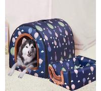 Caseta extra grande para perros grandes de lujo, caseta para perros grandes, cama para gatos, refugio para mascotas para perros grandes y medianos en interiores y exteriores (XXL (92 x 68 x 72 cm), K)