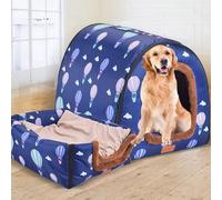 Caseta grande de lujo para perros XL, cama extra grande para perros, gatos, caseta para perros pequeños, grandes, medianos, gatos, interiores y exteriores, lavable (70 x 57 x 55 cm, J)