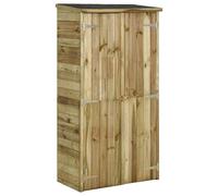 Caseta herramientas de jardín madera de pino 85x48x177 cm