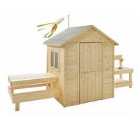 Caseta infantil de madera blanche 302x126x127 cm