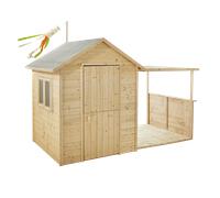 Caseta infantil de madera eugenie 127x162x256 cm