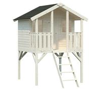 Caseta infantil Toby elevada (L x An x Al: 180 x 190 x 287 cm, Madera, Marróm)