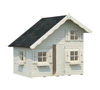 Caseta infantil Tom con altillo (L x An x Al: 180 x 220 x 228 cm, Vidrio, Natural)