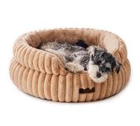 Caseta interior para gato, cálida tentativa en invierno para gatos y perros pequeños, caseta interior redonda suave para perros, caseta interior para talla pequeña (tamaño: S 40 x 40 cm, color: gris)