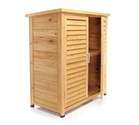 Caseta Jardín Cobertizo Armario Exterior Madera pícea 870x465x916mm Almacenaje Media Altura