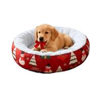 Caseta navideña para Gatos - Alfombra cálida y Gruesa para Animales con Base Antideslizante, acogedora Cama para Interiores y Exteriores para Gatos y Cachorros Menores de 15 años, Suave Puerta