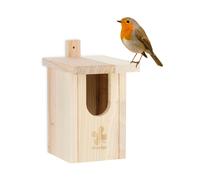 Caseta nido aves casita para pájaros pajarera de madera 0,8 kg 25x15 cm ligera
