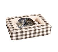 Caseta para gatos | Caseta suave y relajante para dormir y mimar a los animales domésticos, caseta para cachorros para perros pequeños con fondo antideslizante, apta para salón, dormitorio, perrito