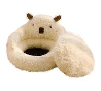 Caseta para gatos con forma de cueva | Casa calefactora acogedora antideslizante extraíble, cama para gatos de interior con casa | uso exterior Navidad invierno dormir al aire libre viaje dormitorio