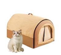 Caseta para gatos con forma de cueva, refugio extraíble - Casa para gatos lavable - Para cachorros y animales de pequeño tamaño para la casa, el salón, el dormitorio, la zona de juegos y el