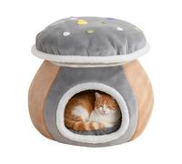 Caseta para gatos con forma de tanque, para perros con forma de seta semicerrada - Cama calefactora para gatos, para interior, salón, dormitorio, balcón, apartamento casa