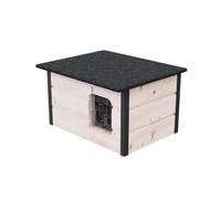 Caseta para gatos, cueva para gatos, para exterior, resistente al invierno, aislada, resistente a la intemperie, cartón de madera totalmente aislado (estándar blanco #E09503)