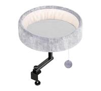 Caseta para gatos de escritorio | ajustable rotación 360 grados suave | Caseta para gatos de interior fijada al escritorio - Para apartamento, vida, estudio, salas, comedores, dormir, descansar