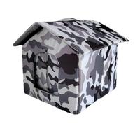Caseta para gatos domésticos: caseta resistente a la lluvia de 550 g, villa exterior plegable, cabaña de madera, escondite para ventana privada, acogedora cabaña plegable | para