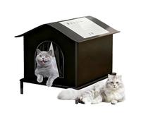 Caseta para gatos, elevada e impermeable | Gran refugio invernal de exterior para gatos - Para invierno, perro, mascota, interior, jardín, patio, balcón, apartamento
