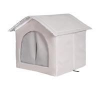 Caseta para gatos - para animales domésticos grandes e impermeables, caseta de invierno impermeable para gatos - para animales pequeños y fríos, interiores, jardín, patio, porche o balcón