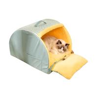 Caseta para Gatos | para caseta Caliente parcialmente Cerrada y Resistente al Viento - para Gatos de Interior | para Uso Interior y Exterior, en casa, habitación de, balcón, para Invierno, sueño