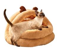 Caseta para Gatos para de Navidad, Lavable para Clima frío, casa para Gatos con Tema de Reno navideño, para Razas pequeñas, Medianas y Grandes, para salón, Dormitorio, balcón y Juegos