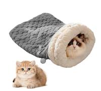 Caseta para gatos | Suave de peluche cálido para el sueño de los animales | Refugio invernal cerrado para animales pequeños, cachorros, conejitos - Cama de interior para salón, habitación o balcón