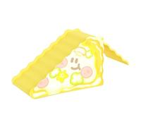 Caseta para hámsters con diseño de queso - para hámsteres, 2 en 1, hábitat con rampa antideslizante para escalada, masticar exploración, juego jaula enriquecimiento