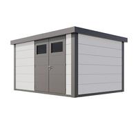 Caseta para jardín Classico 3930 (Medidas ext. (An x Pr): 408 x 318 cm, Acero, Blanco/Antracita, Sin set)