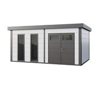 Caseta para jardín Classico 5436+ (Medidas ext. (An x Pr): 568 x 388 cm, Acero, Blanco/Antracita, Sin set)