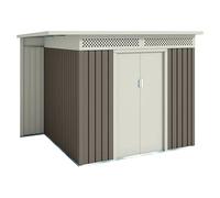 Caseta para jardín Husavik (Medidas ext. (An x Pr): 257 x 206 cm, Beige, Acero, 5,3 m²)