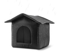 Caseta para mascotas - Caseta para gatos impermeable para mascotas, resistente al invierno, plegable | Caseta para mascotas al aire libre con una habitación, transparente extraíble para