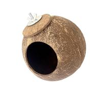 Caseta para pájaros de cáscara de coco para loros, huevos pequeños, nido de cría para jaula colgante