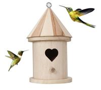 Caseta para pájaros de madera DIY - Casa colgante para pájaros | Decoración de refugio decorativo al aire libre para el jardín, terraza, actividad de construcción creativa para niños | Más