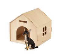 Caseta para perro MDF Casa gato para interiores Refugio mascotas estilo madera