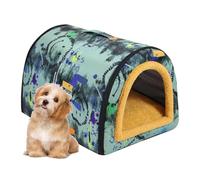 Caseta para perros de interior - Caseta para perros impermeable | Mascotas aislantes y resistentes a la intemperie con asa, caseta para mascotas, impermeable, muebles para mascotas, cúpula