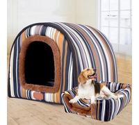 Caseta para perros extra grande XL XXL Cálida Jumbo Alivio de la Ansiedad Calmante Perrera Perro Igloo Interior Exterior Lavable (60 x 48 x 43 cm) Cómodo Refugio para Perros Grandes
