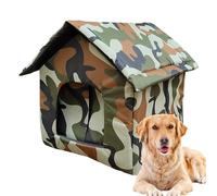 Caseta para perros, jaulas para gatos al aire libre y cama impermeable para mascotas, resistente a la humedad, material duradero y fácil de limpiar para mantener animales callejeros, perros, gatos,