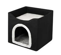 Caseta para perros pequeños, caseta para perros de interior lavable, casa de cama tipi para perros y gatos, tipi para mascotas con cojín extraíble y lavable, casa para C