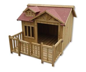 Caseta Perros XL Luxus Perrera Madera balcón terraza jardín Exterior Mascotas Extra Grande
