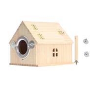 Casetas de madera para pájaros pequeñas para jardín al aire libre para colgar pájaros para una fácil limpieza