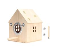 Casetas de madera para pájaros pequeñas para jardín al aire libre para colgar pájaros para una fácil limpieza