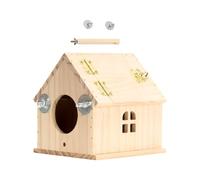 Casetas de madera para pájaros pequeñas para jardín al aire libre para colgar pájaros para una fácil limpieza de casas de pájaros de madera natural