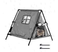 Casetas para Gatos De Exterior,Resistente Al Viento con Tapa De Puerta | Refugio Triangular para Gatos de Exterior | para Jardín Trasero Patio Parque Área Residencial Garaje Granero Esquina De