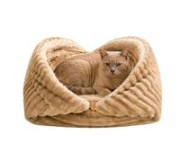 Casetas para gatos de interior - plegable con relleno grueso y cálido, casa suave y cálida para gatos con plegable | Para calmar animales durante viajes invernales al exterior para perros pequeños