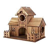 Casetas para pájaros para exteriores, decoración rústica de madera natural - Cajas para dormir para pájaros - para anidar, alimentar, incubar, jardín, balcón, terraza, patio, parque, granja