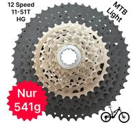 Casete 12-fach FWS07 11 - 51 Por MTB Luz Carrera Bicicleta Shimano Hg Compatible