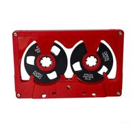Casete Audio para vacío 50 Min Carcasa Reforzada Casete Audio(Red+Black) | I baseband, metálico, 50 minutos grabación, doble cara, carcasa ABS resistente
