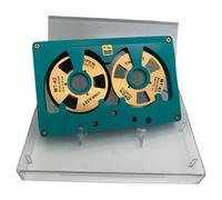 Casete de audio de carrete a carrete, de metal de doble cara, de 50 minutos, con estuche hueco para grabación.