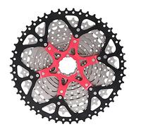 Casete de Bicicleta, Piñón de Rueda Libre para Bicicleta, Placa de Acero de Alta Presión, Alta Resistencia, Resistente para Reemplazo de Bicicletas(12S 11-50T Plateado Negro)