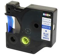 Casete de Cinta compatible con Dymo 45014 S0720540 Azul sobre Blanco 12mm x 7m para DYMO LabelManager LM 160 210D 220P 260P 280 360D 420P 450D 500TS PnP MobileLabeler LabelPoint LabelWriter 450 Duo