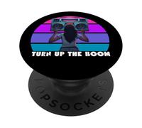 Casete de música Retro Boombox de los 80, Turn Up The Boon PopSockets PopGrip Adhesivo